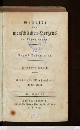Theil 10 = Bd. 1: Gemälde des menschlichen Herzens