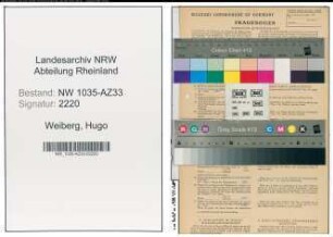 Entnazifizierung Hugo Weiberg , geb. 23.01.1901 (Kaufmaennischer Angestellter)