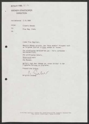 Brief an Hildegard Siehs, 02.10.1989
