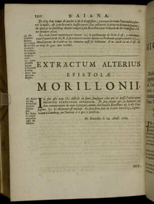 Extractum Alterius Epistolae Morillonii