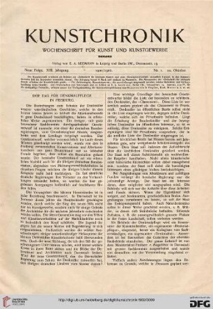 Heft 1 (10. Oktober 1901)