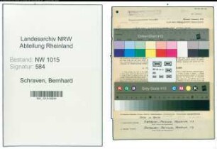 Entnazifizierung Bernhard Schraven , geb. 29.08.1908 (Konstrukteur)