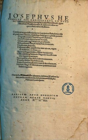 Yôsîppôn = Historiae Iudaicae libri V