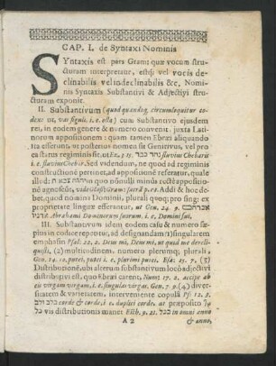 Cap. I. de Syntaxi Nominis.