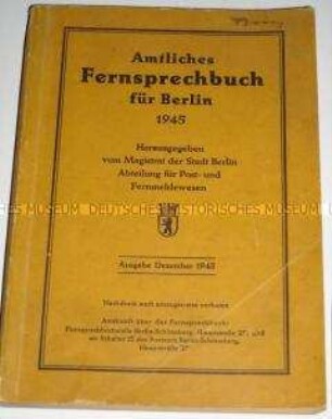 Amtliches Fernsprechbuch für Berlin 1945