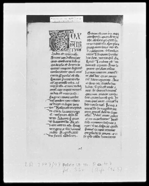 Bernhard von Clairvaux, Sermones in Cantitum Canticorum — Initiale V (ox), Folio 32 verso
