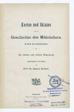 Bd. 2: Karten und Skizzen aus der Geschichte des Mittelalters