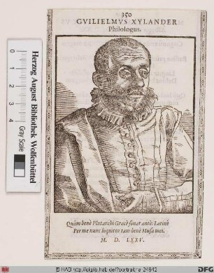 Bildnis Wilhelm Xylander (eig. Holzmann)