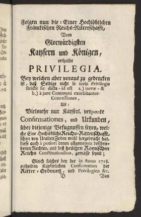 41-154, Privilegia