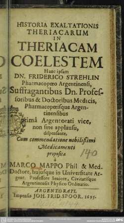 Historia exaltationis Theriacum in Theriacam coelestem