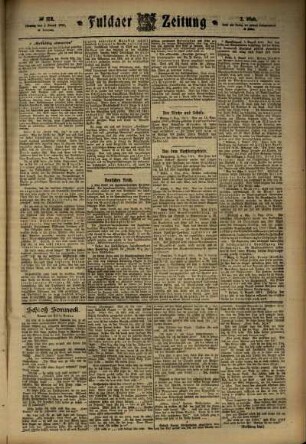 Zweite Ausgabe vom Montag, den 07. August 1911.