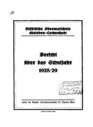1928/29: Bericht ... - 1928/29