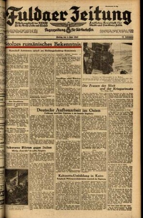Ausgabe vom Freitag, den 04. Juni 1943.