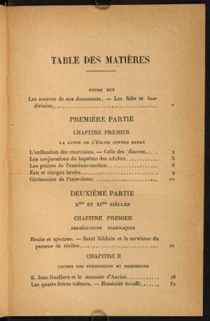 Table des Matiéres