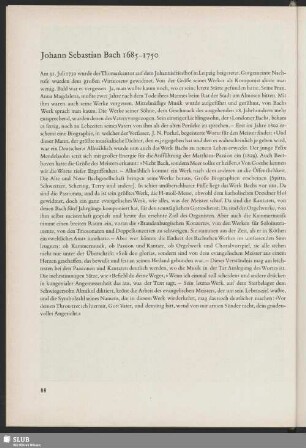 Johann Sebastian Bach 1685-1750