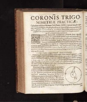 CORONIS TRIGONOMETRIAE PRACTICAE.