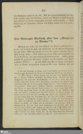 Das Rittergut Bockwitz oder das "Burglehn zu Borna"