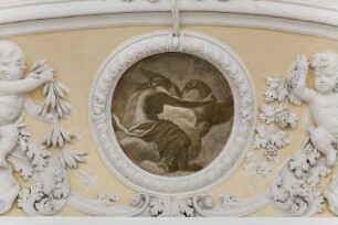 Decke des Gartenkabinetts — Medaillons mit Geliebten des Zeus — Ägina und Zeus als Adler