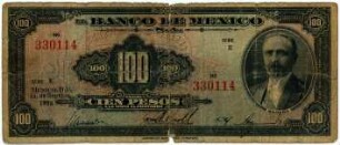 Geldschein, 100 Pesos, 10.9.1936