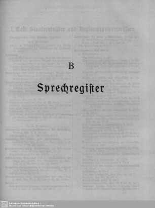 B Sprechregister