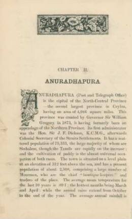 Chapter II. Anuradhapura