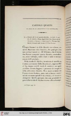 Capitlog quarto: Dei nomi ei Re appartenenti alla Dinastia XVI.