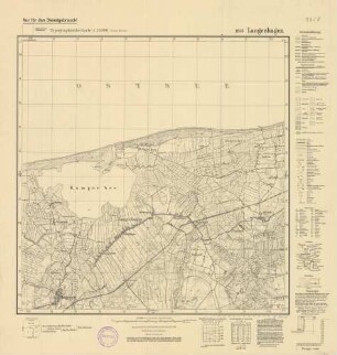 1858 (alte Nr.: 520) Langenhagen, Topographische Karte 1:25000 (4 cm - Karte)