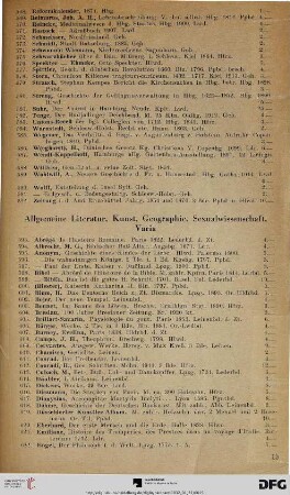 Allgemeine Literatur, Kunst Geographie, Sexualwissenschaft, Varia (Nr. 593-840)