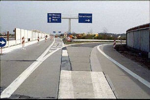 Einfahrt in Tangente Süd (Heilbronn Richtung Schwetzingen) von Nebenfahrbahn Ost (Heilbronn Richtung AK Mannheim)