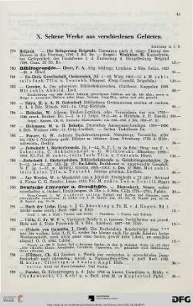 X. Seltene Werke aus verschiedenen Gebieten (Nr. 579-685)