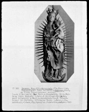 Doppelfigur: Strahlenkranzmadonna und Anna Selbdritt