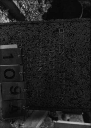 Grabstein 109 A (Detailaufnahme 1)