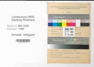 Entnazifizierung Hildegard Schaefer , geb. 01.02.1920 ()