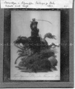 Darstellung eines Freiwilligen des Lützowschen Freikorps zu Pferde, 1813