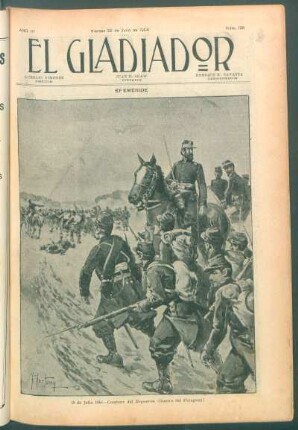 Efeméride - 18 de julio 1866, Combate del Boquerón (Guerra del Paraguay) - [Dibujo]