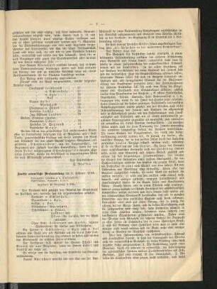 Zweite ordentliche Versammlung am 5. Februar 1884