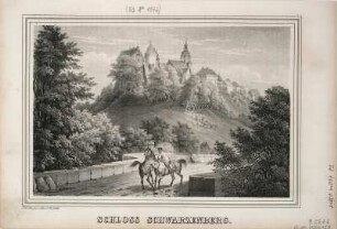 Ansicht von Schloss Schwarzenberg, Lithographie, 1848 : Schloss Schwarzenberg / N. d. Nat. gez. u. lith. v. C. W. Arldt. - [Dresden] : [Grimm] , [1848]. - 1 Kunstbl. : Lithogr. ; 22 x 14 cm