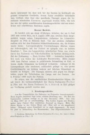 Kurzer Bericht.