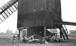 Schkeuditz-Freiroda. Berndorfsche Mühle, Bockmühle, am Ortsausgang Richtung Schkeuditz, Detail