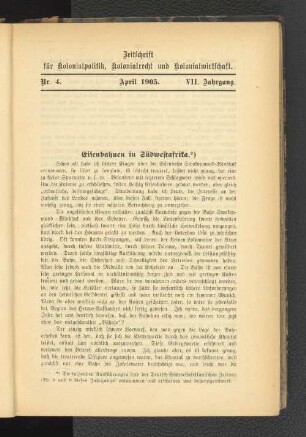 Nr. 4. April 1905.