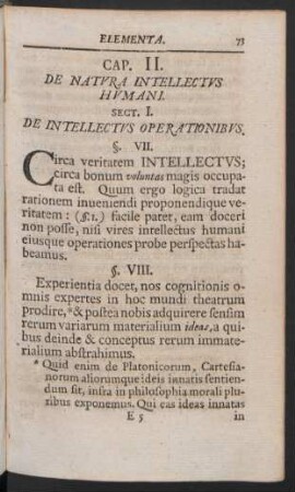 Cap. II. De Natura Intellectus Humani
