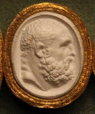 Profilkopf des bärtigen Herkules (Daktyliothek, Erstes Mythologisches Tausend)