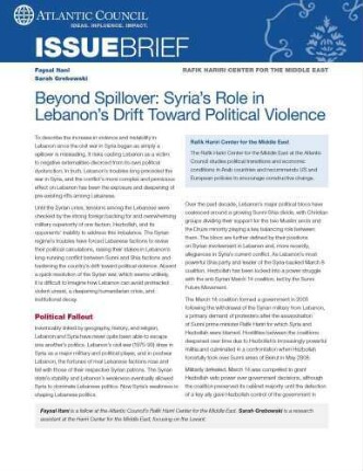 Beyond spillover : Syria’s role in Lebanon’s drift toward political violence