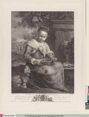 Girl and Chickens
