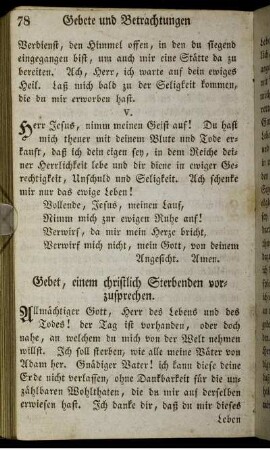 Gebet, einem christlich Sterbenden vorzusprechen.