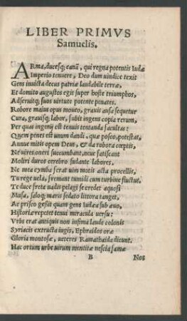Liber Primus Samuelis.
