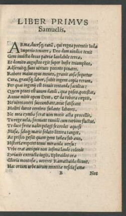 Liber Primus Samuelis.