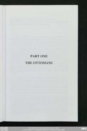 Part One The Ottomans