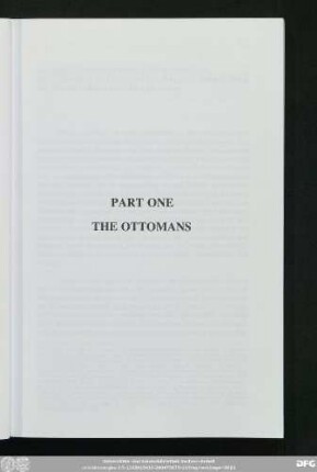 Part One The Ottomans