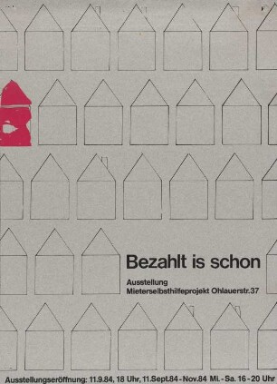 Plakat: Ausstellung "Bezahlt is schon"